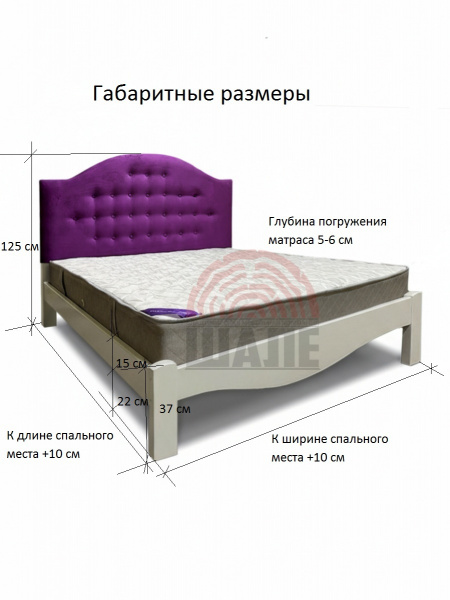Кровать "Лилиан" с каретной стяжкой Капитоне в изголовье